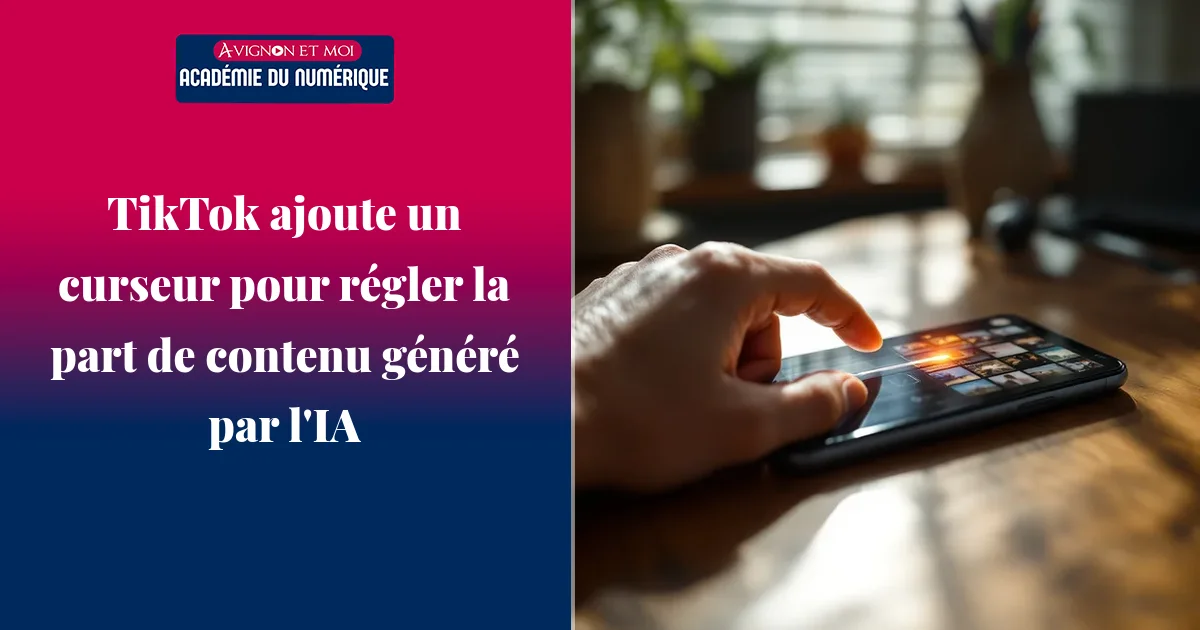 TikTok ajoute un curseur pour régler la part de contenu généré par l'IA