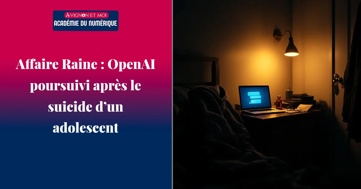 Affaire Raine : OpenAI poursuivi après le suicide d’un adolescent