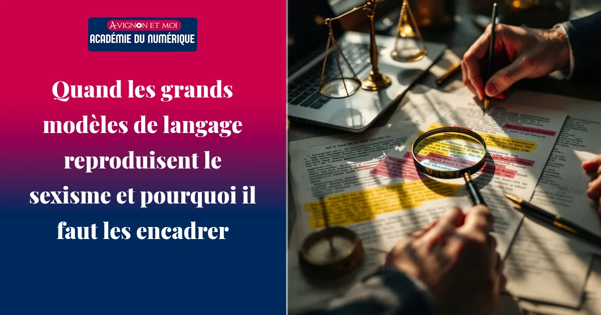 Quand les grands modèles de langage reproduisent le sexisme et pourquoi il faut les encadrer