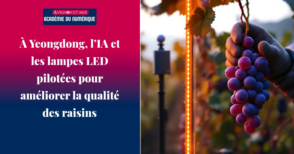 À Yeongdong, l’IA et les lampes LED pilotées pour améliorer la qualité des raisins