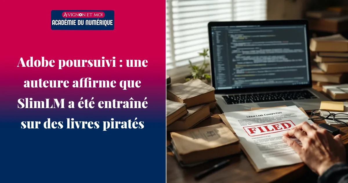 Adobe poursuivi : une auteure affirme que SlimLM a été entraîné sur des livres piratés