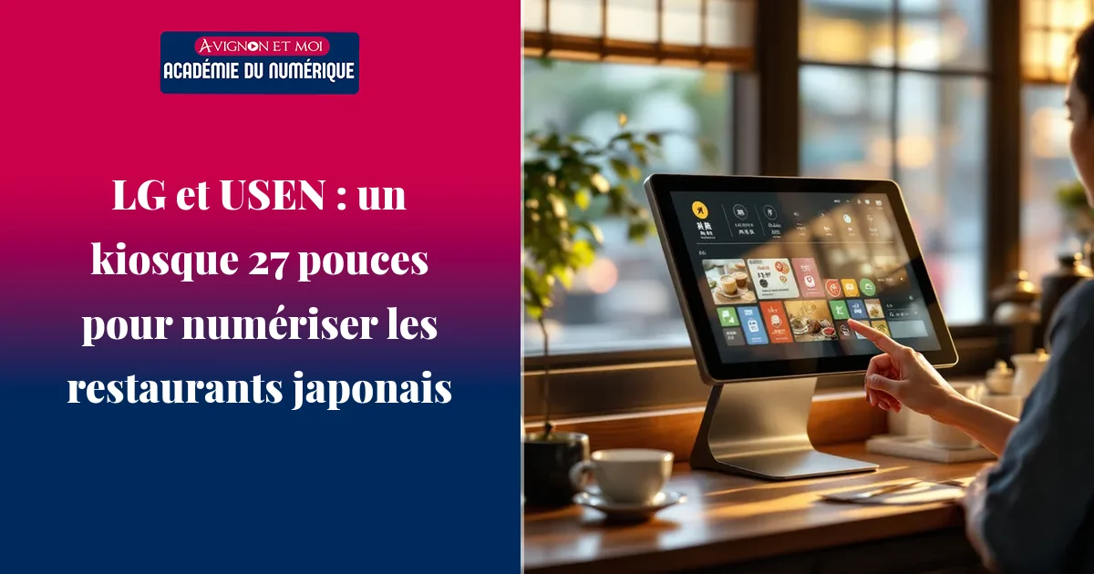 LG et USEN : un kiosque 27 pouces pour numériser les restaurants japonais