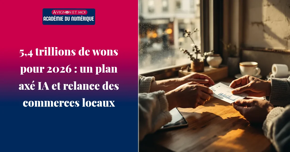 5,4 trillions de wons pour 2026 : un plan axé IA et relance des commerces locaux