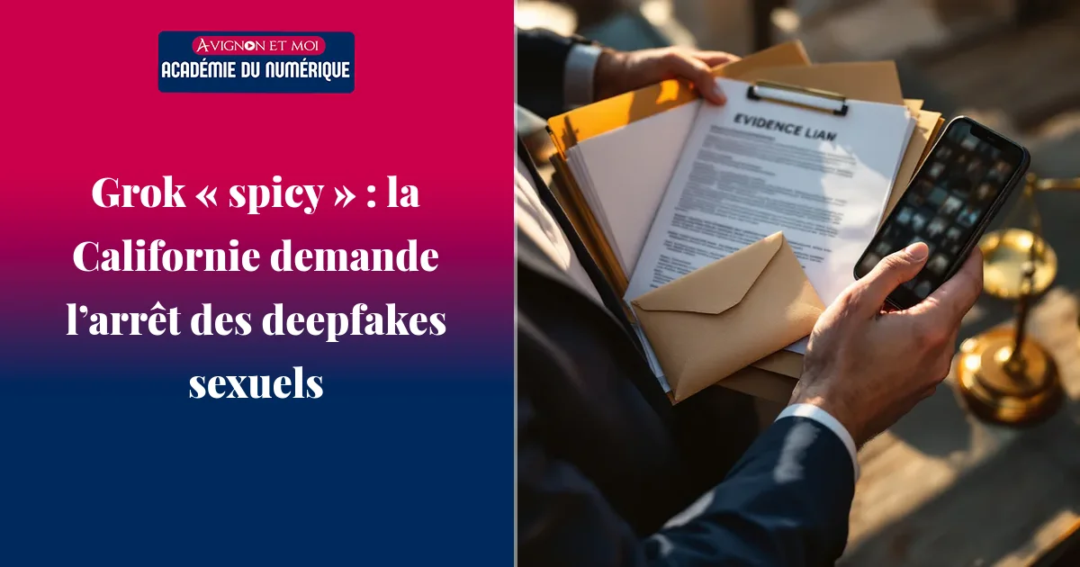 Grok « spicy » : la Californie demande l’arrêt des deepfakes sexuels