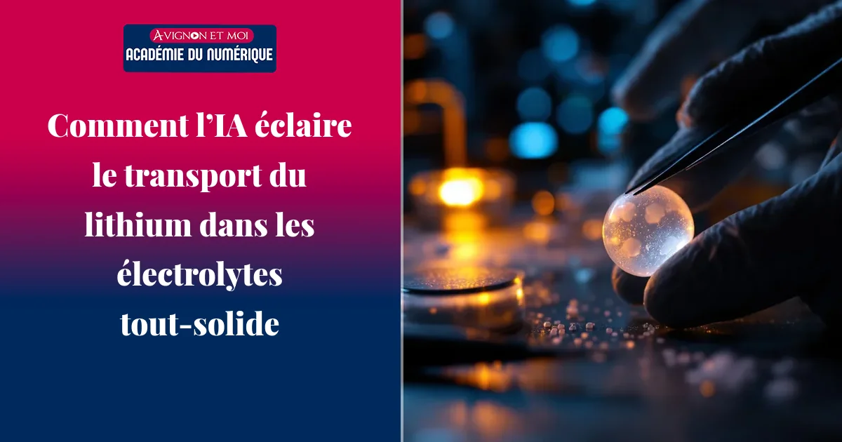 Comment l’IA éclaire le transport du lithium dans les électrolytes tout‑solide