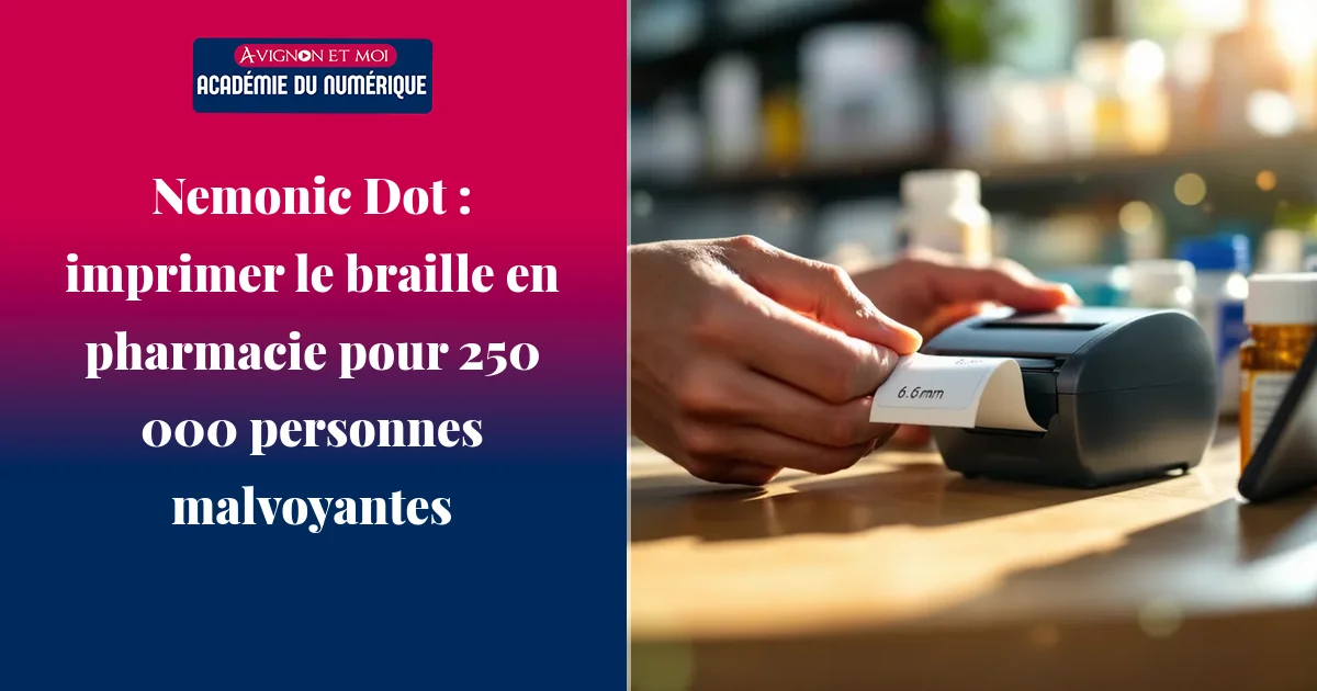 Nemonic Dot : imprimer le braille en pharmacie pour 250 000 personnes malvoyantes